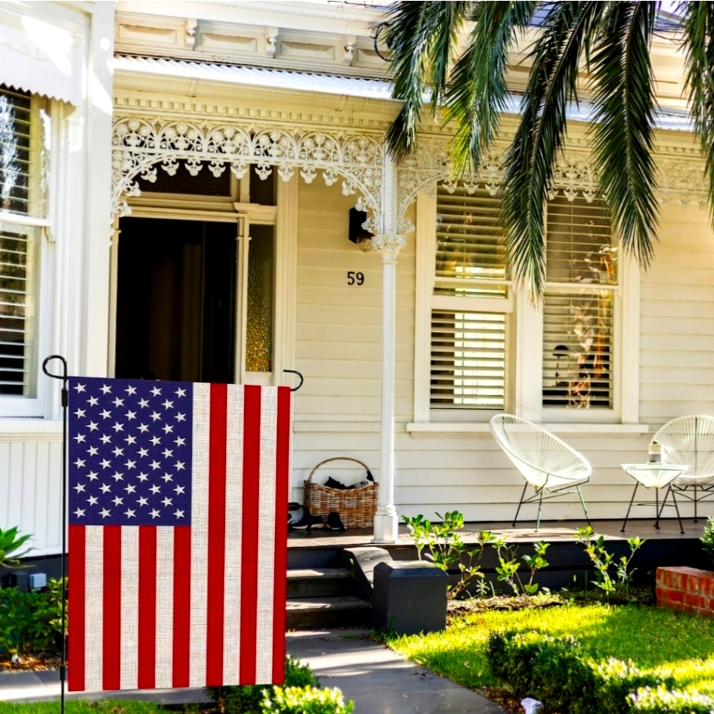 New American Garden Flag 12 x 18 Premium Double Sided